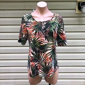 Palm Leaves Cato Knit Top Size Small